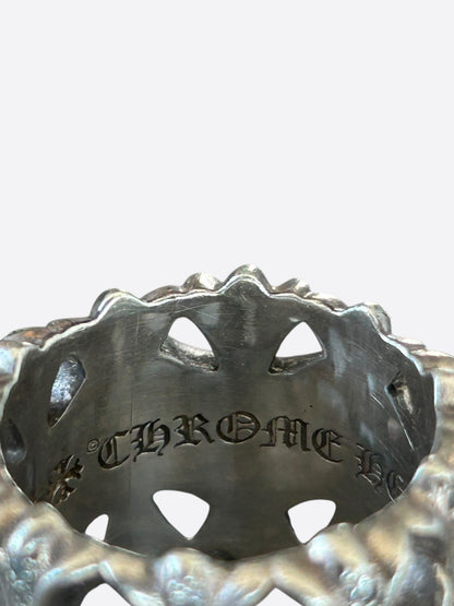 Chrome Hearts Silver & Diamond Cemetery Ring