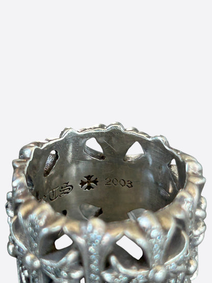 Chrome Hearts Silver & Diamond Cemetery Ring