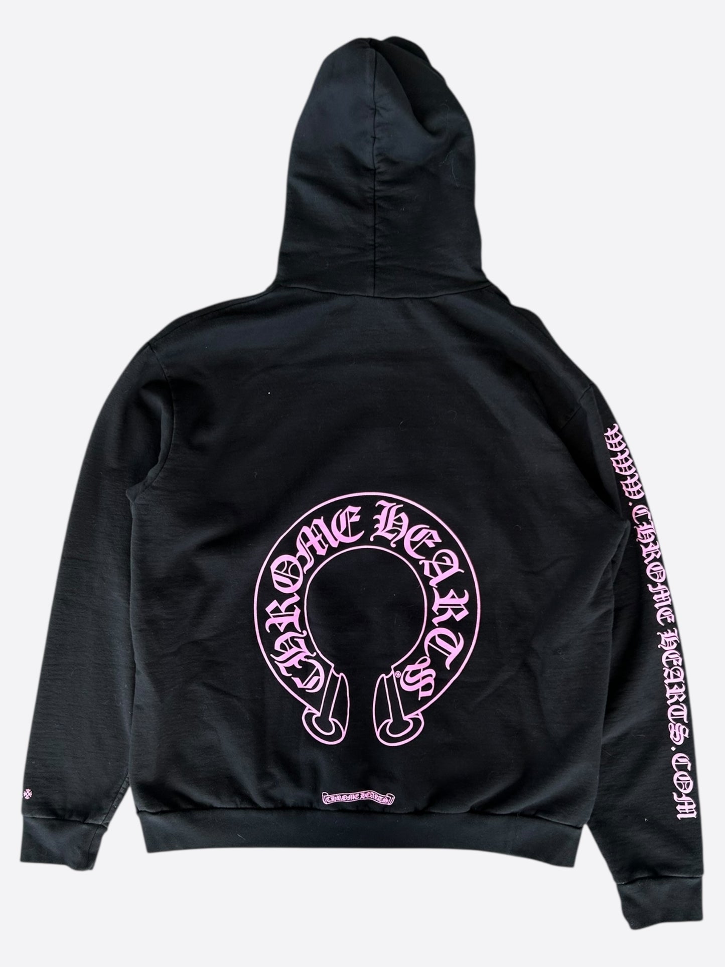 Chrome Hearts Black & Pink Online Exclusive Horseshoe Logo Hoodie