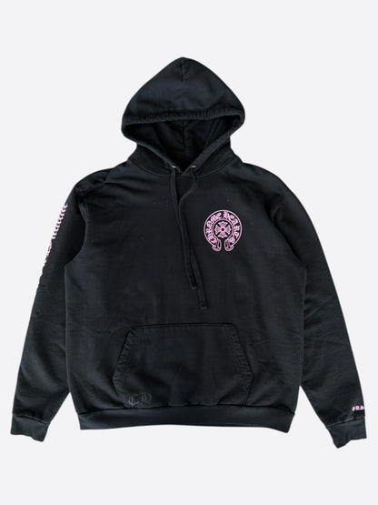 Chrome Hearts Black & Pink Online Exclusive Horseshoe Logo Hoodie