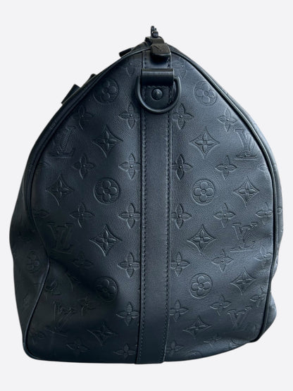 Louis Vuitton Black Monogram Shadow Keepall 50