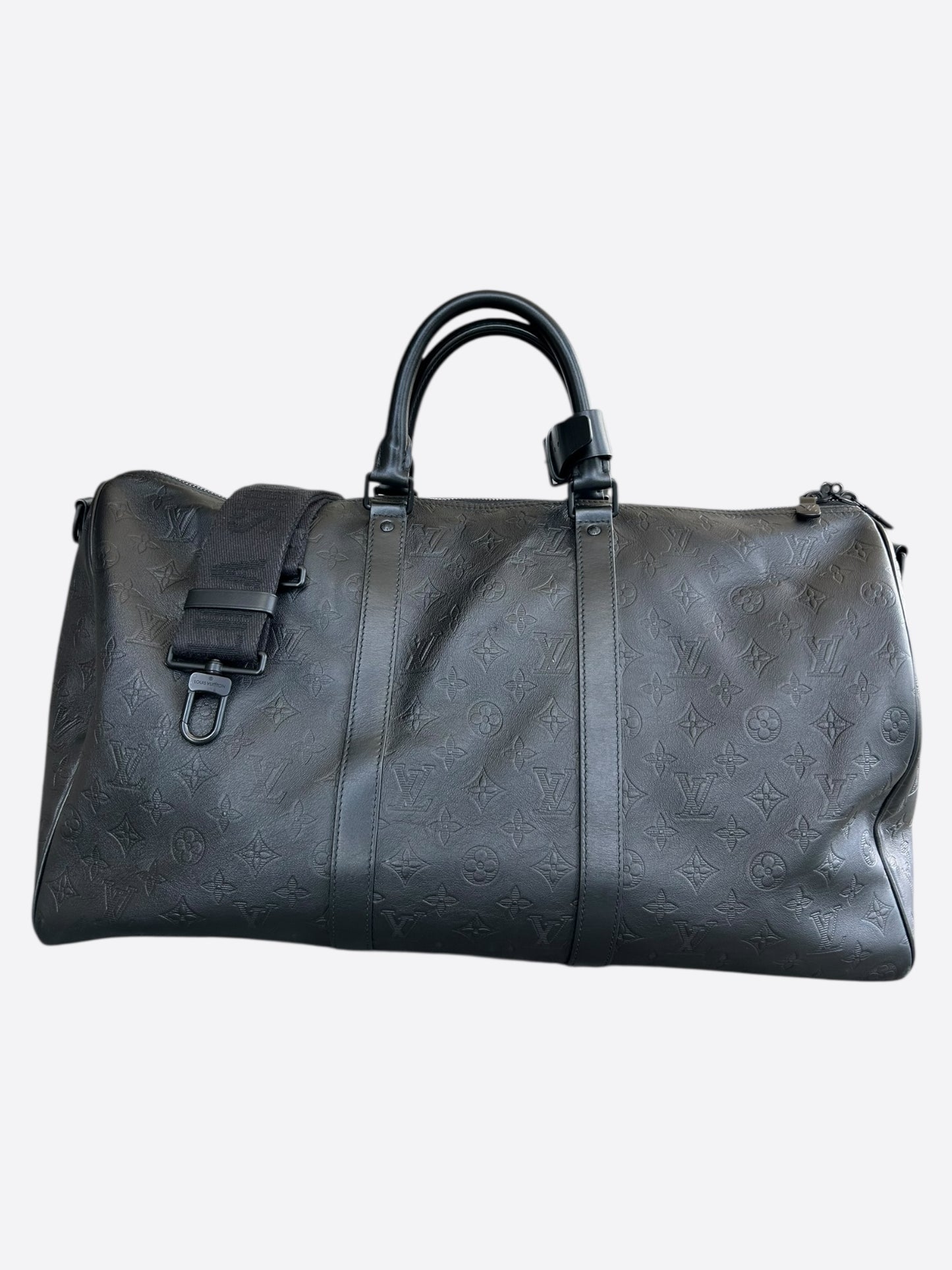 Louis Vuitton Black Monogram Shadow Keepall 50