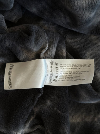 Chrome Hearts Black & White Tie-Dye Horseshoe Logo Hoodie
