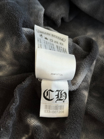 Chrome Hearts Black & White Tie-Dye Horseshoe Logo Hoodie