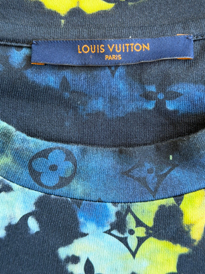 Louis Vuitton Navy Tie-Dye Camo Monogram T-Shirt
