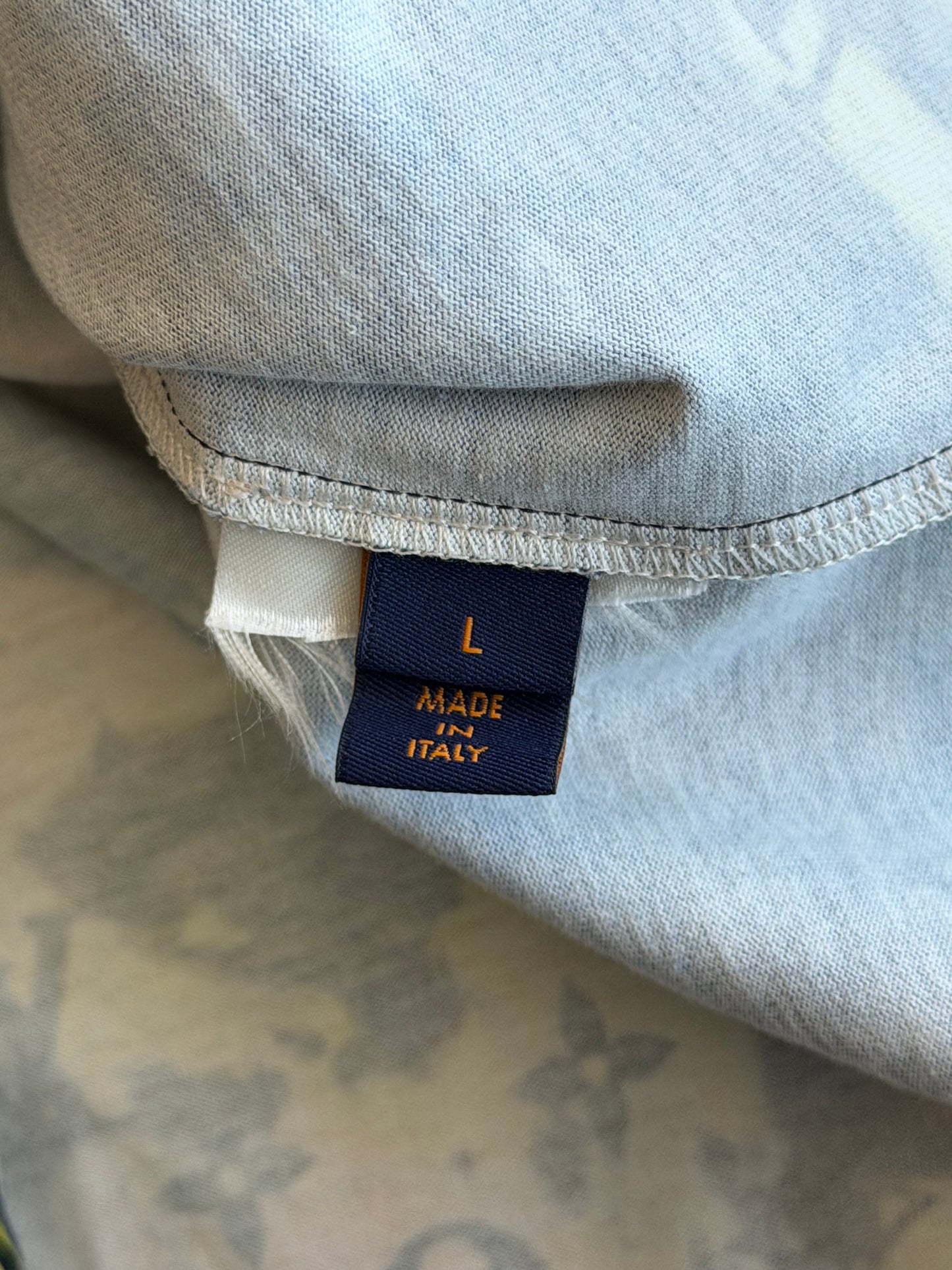 Louis Vuitton Navy Tie-Dye Camo Monogram T-Shirt