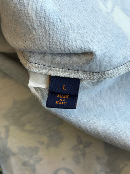 Louis Vuitton Navy Tie-Dye Camo Monogram T-Shirt