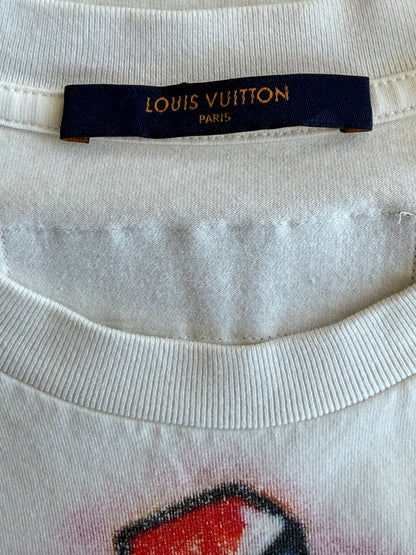 Louis Vuitton White Graffiti Logo T-Shirt