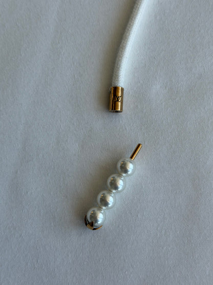 Louis Vuitton White Beaded Hoodie