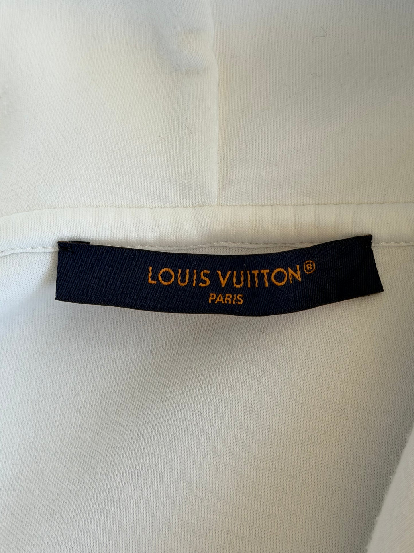 Louis Vuitton White Beaded Hoodie