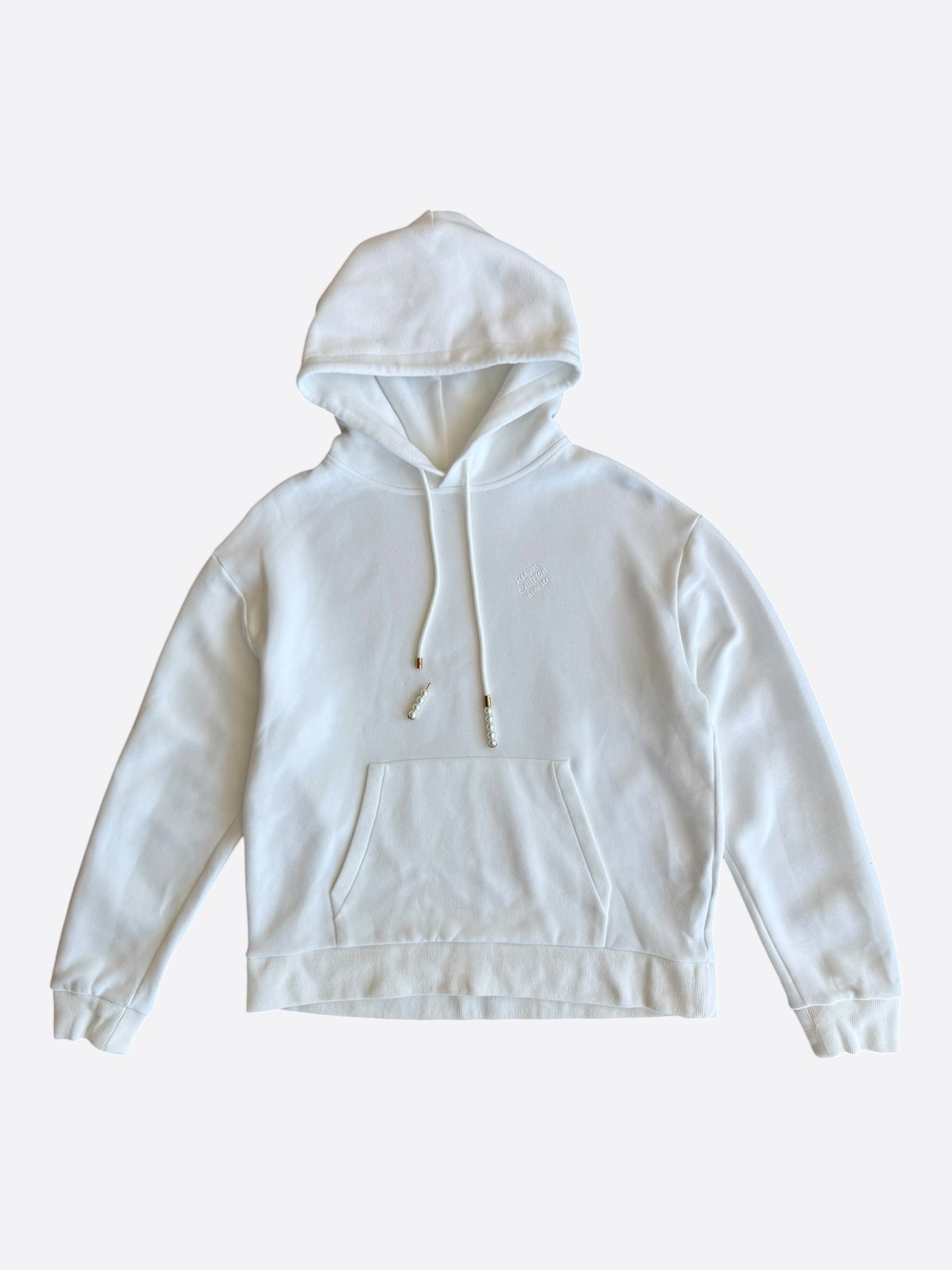 Louis Vuitton White Beaded Hoodie