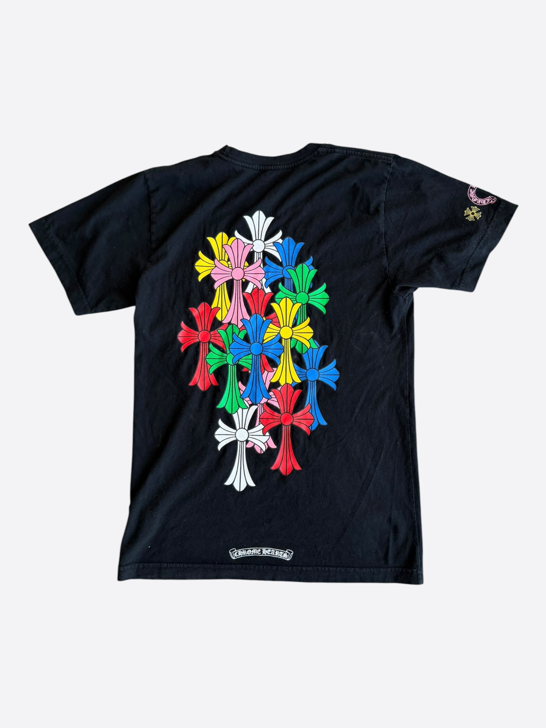 Chrome Hearts Black Multicolor Cross Logo T-Shirt – Savonches
