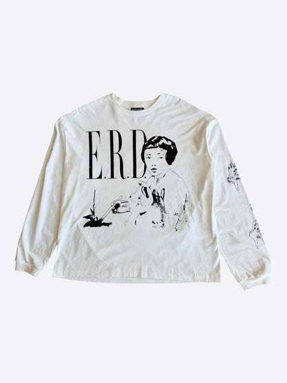 Enfants Riches Deprimes White & Black Falling Rabbit Longsleeve T-Shirt