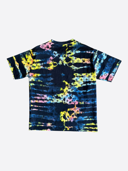 Louis Vuitton Navy Tie-Dye Camo Monogram T-Shirt