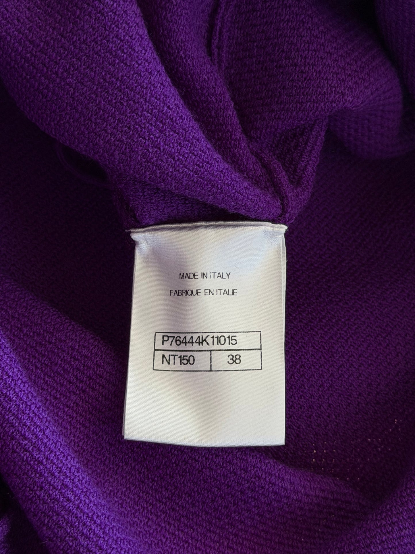 Chanel Purple & White Rhinestone Hooded Dress