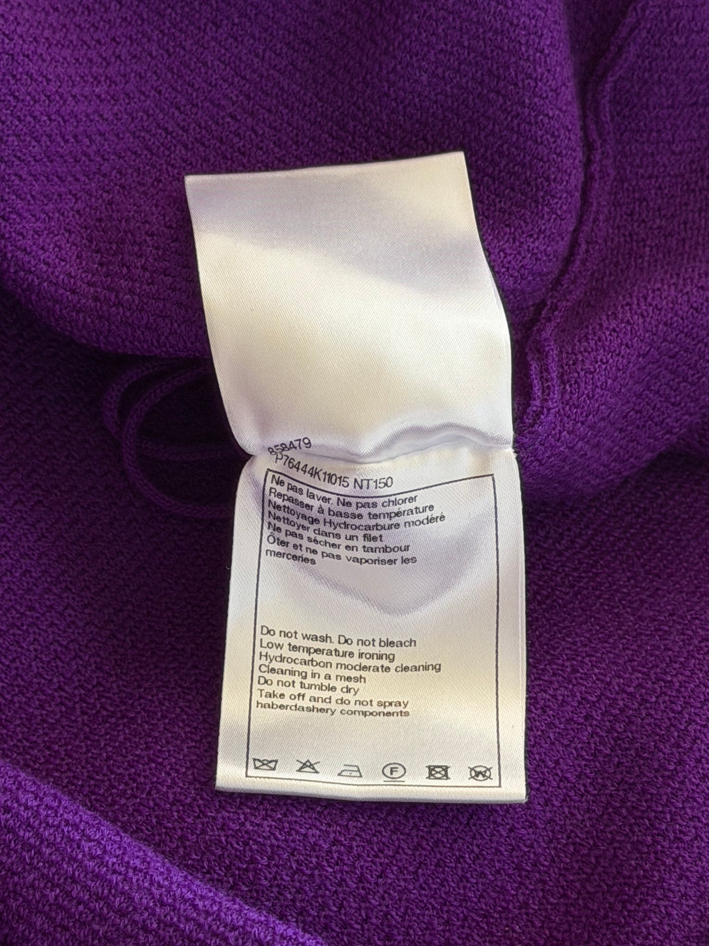 Chanel Purple & White Rhinestone Hooded Dress
