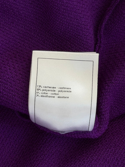 Chanel Purple & White Rhinestone Hooded Dress