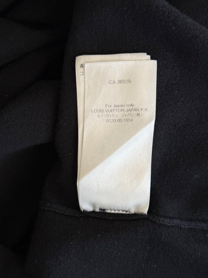 Louis Vuitton Black & White Pin Logo Embroidered T-Shirt