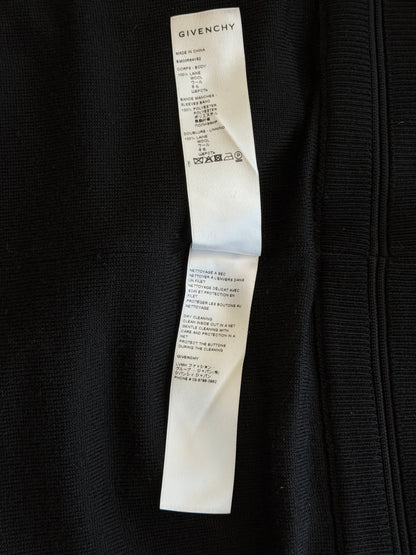 Givenchy Black Embroidered Logo Striped Varsity Jacket