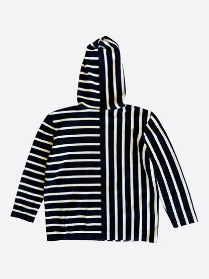 Chanel Navy & White Striped Cashmere Women's Hoodie