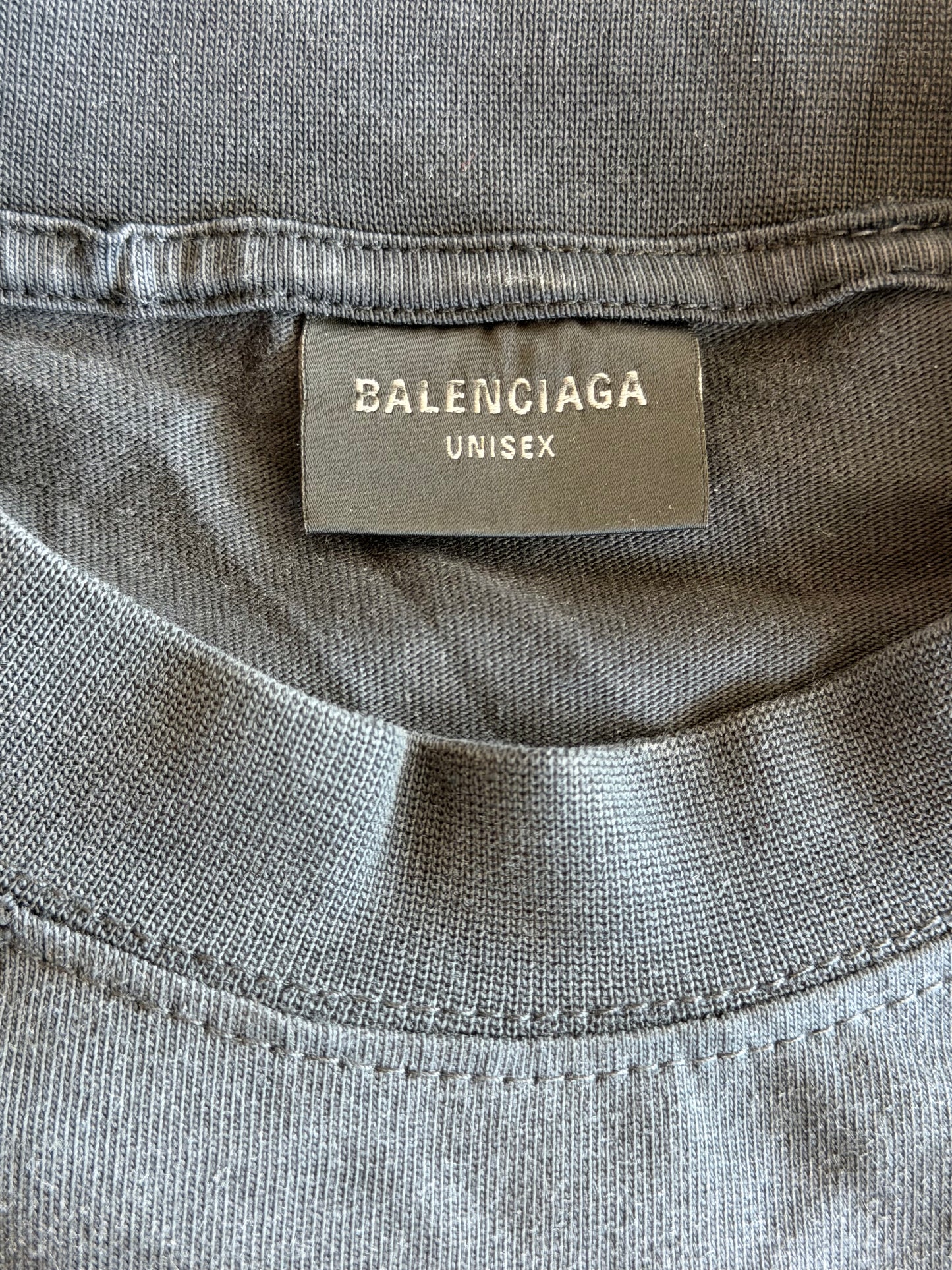 Balenciaga Washed Black Belleville T-Shirt