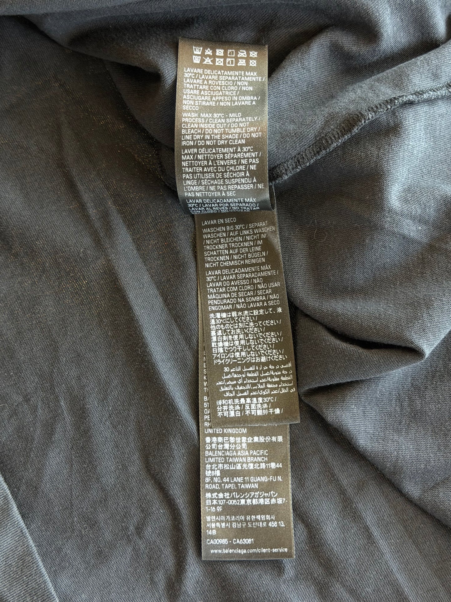 Balenciaga Washed Black Belleville T-Shirt
