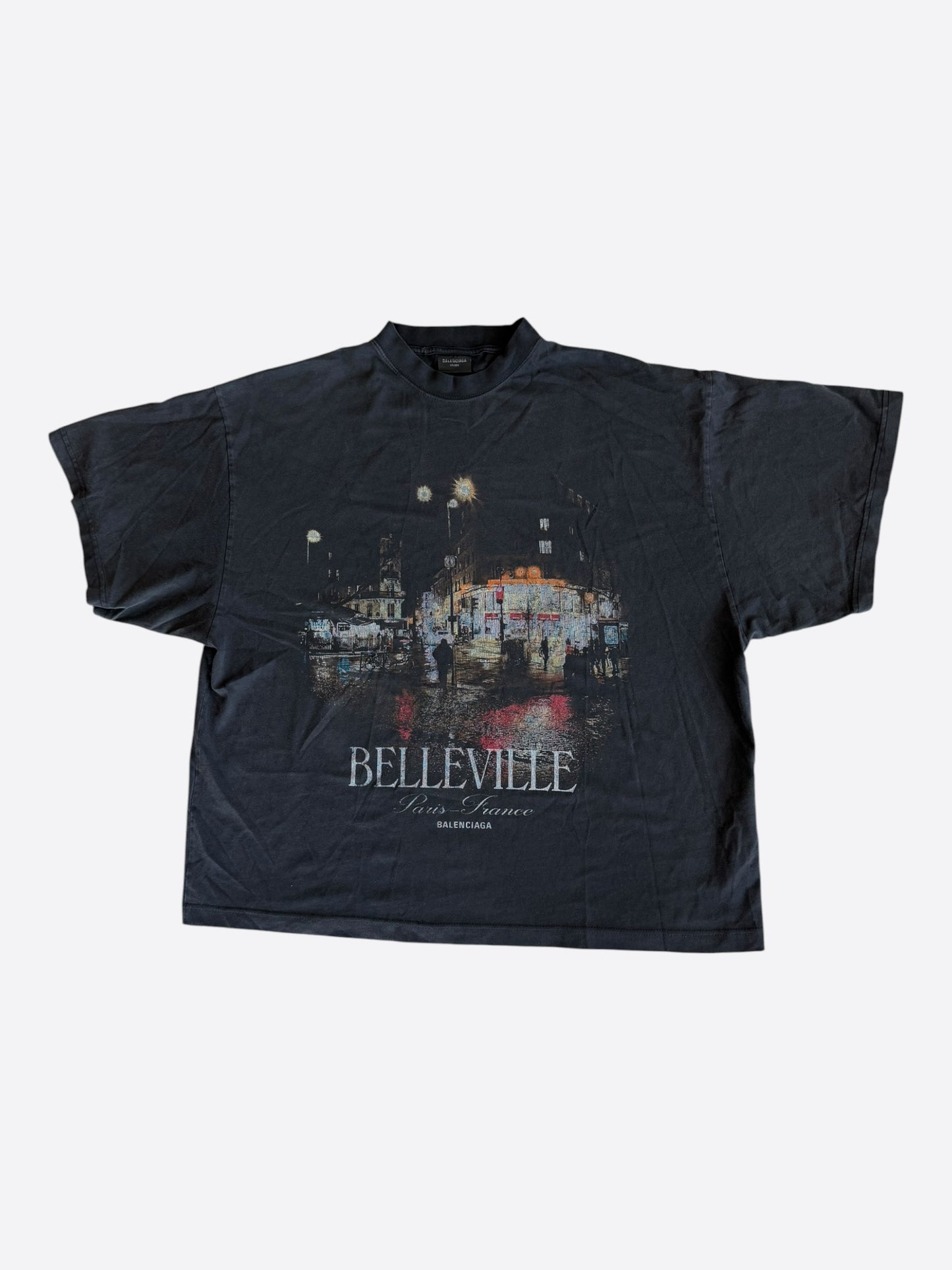 Balenciaga Washed Black Belleville T-Shirt