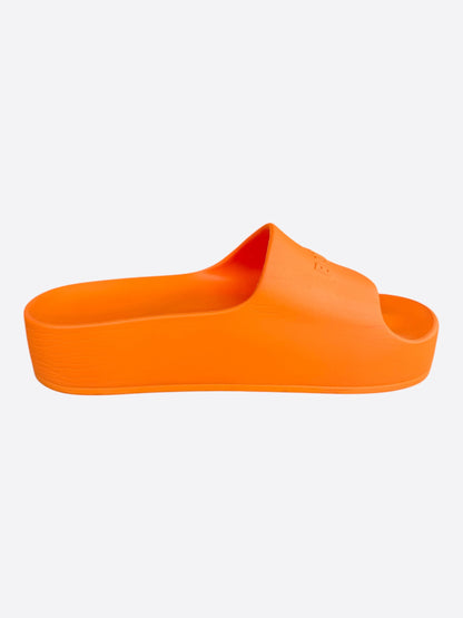 Balenciaga Orange Logo Chunky Women's Slides