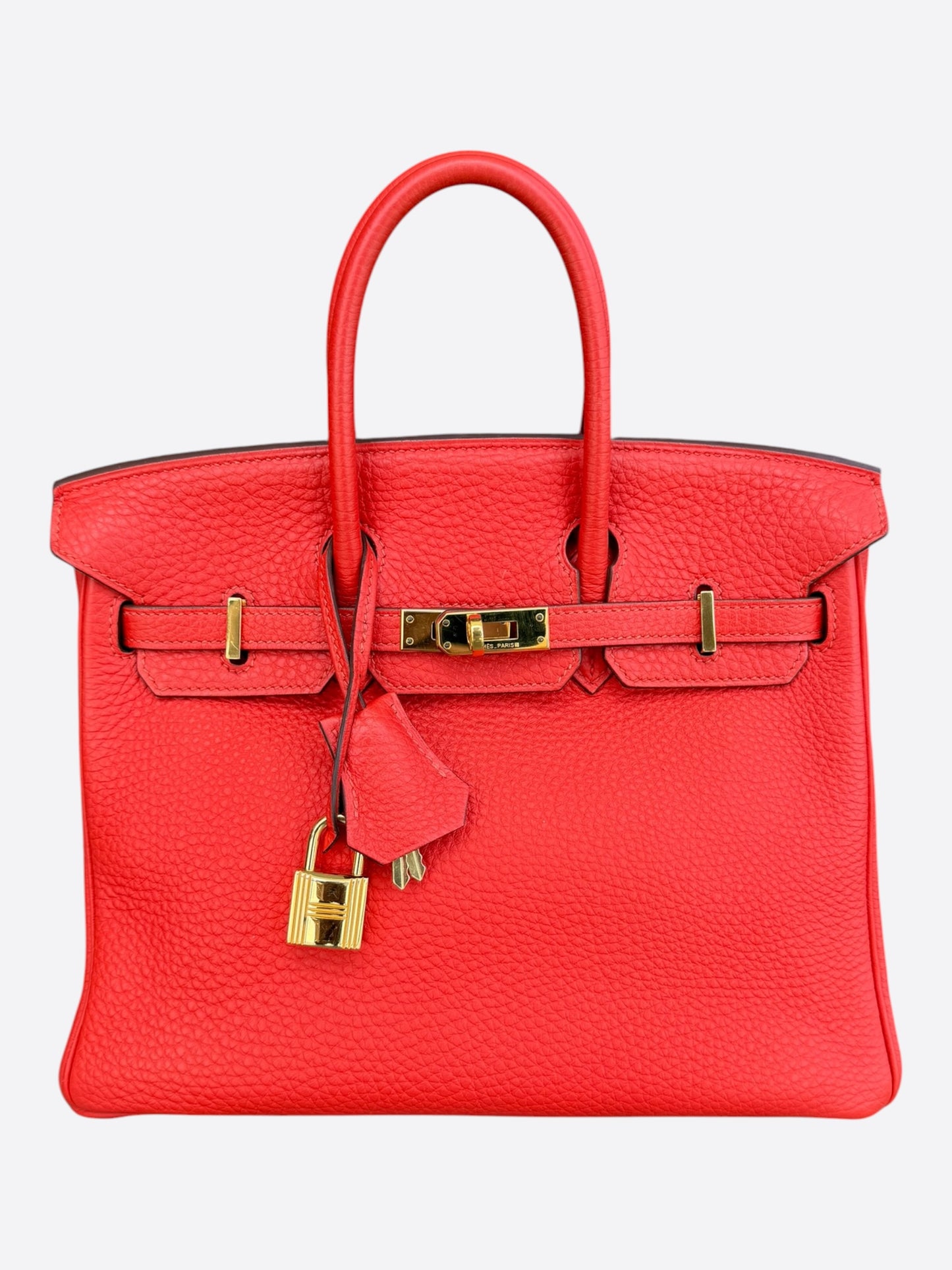 Hermes Red Togo & Gold Hardware Birkin 25
