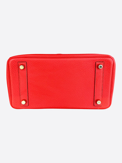 Hermes Red Togo & Gold Hardware Birkin 25