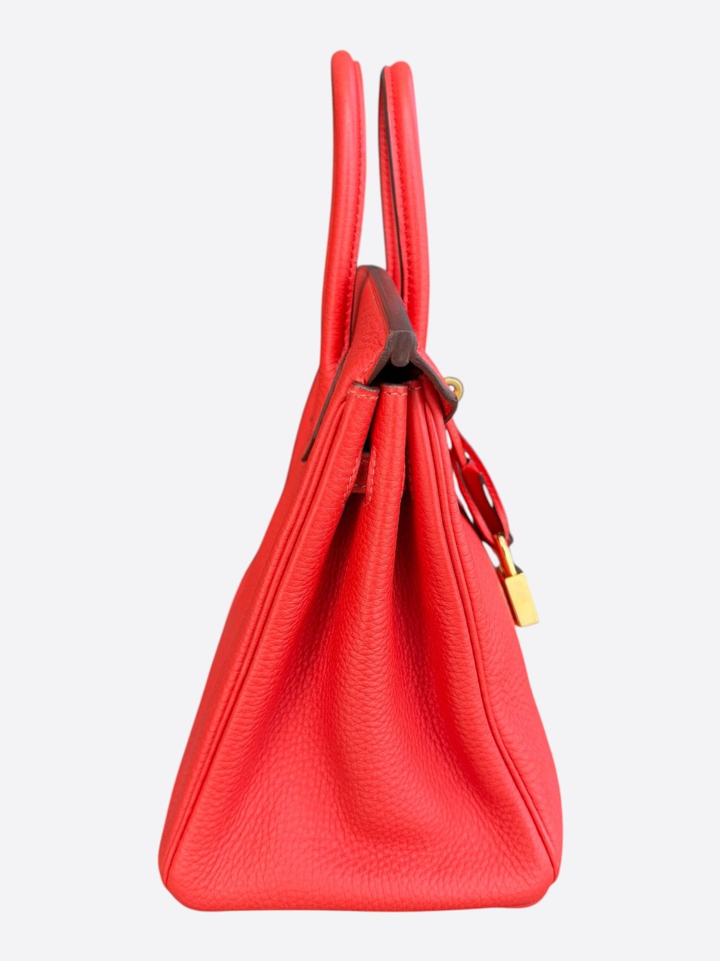 Hermes Red Togo & Gold Hardware Birkin 25