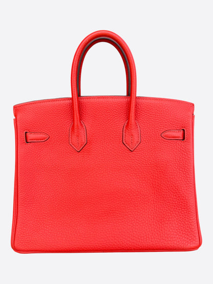 Hermes Red Togo & Gold Hardware Birkin 25