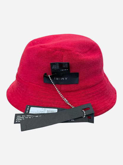 Amiri Red Bandana MA Logo Reversible Bucket Hat