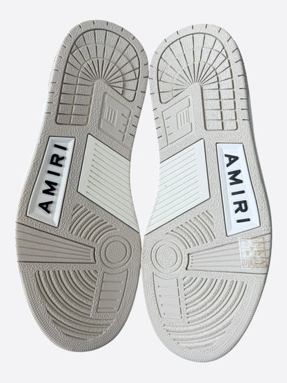 Amiri Gold & White Glitter Skel Low Top Sneakers