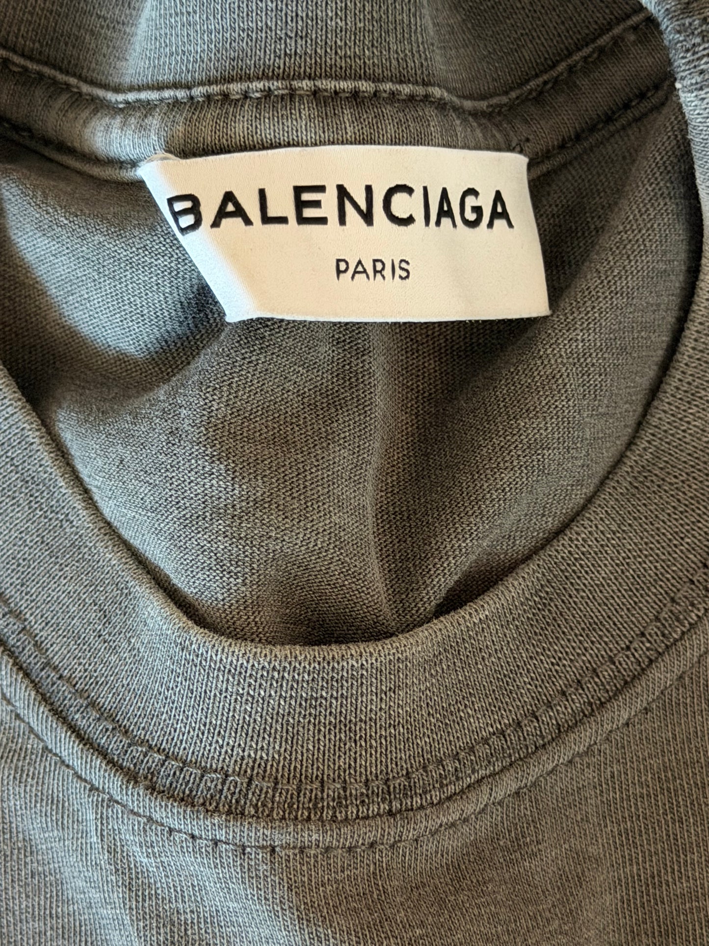 Balenciaga Grey Femme Fatale Logo T-Shirt