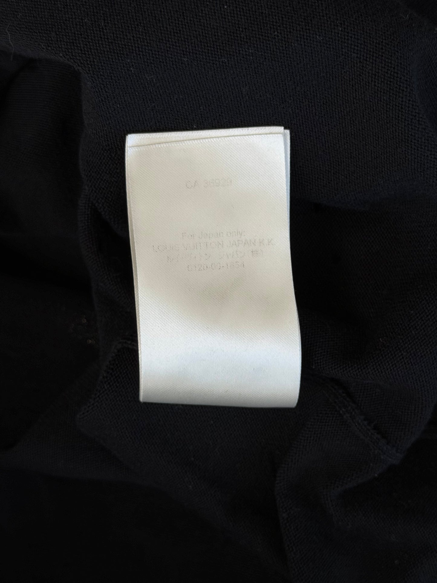 Louis Vuitton Black & White Pin Logo Embroidered T-Shirt