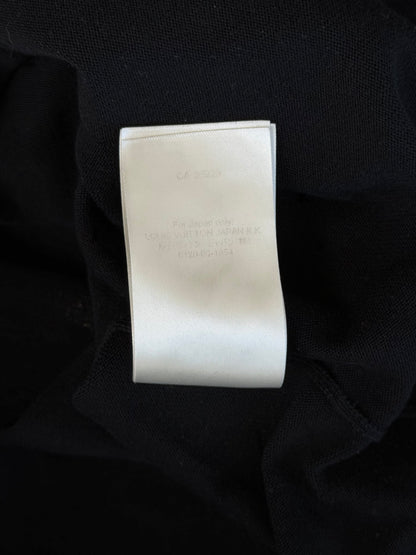 Louis Vuitton Black & White Pin Logo Embroidered T-Shirt