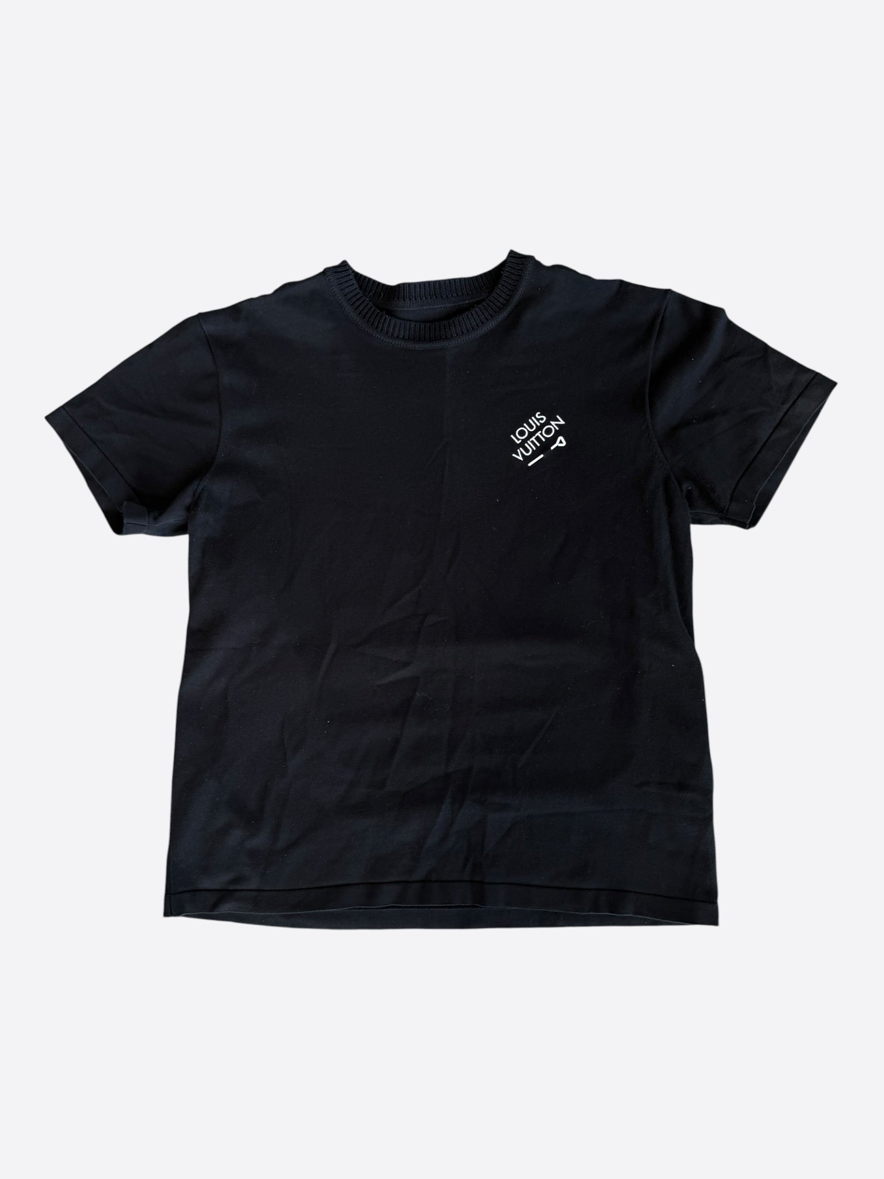 Louis Vuitton Black End Goal Logo T-Shirt – Savonches