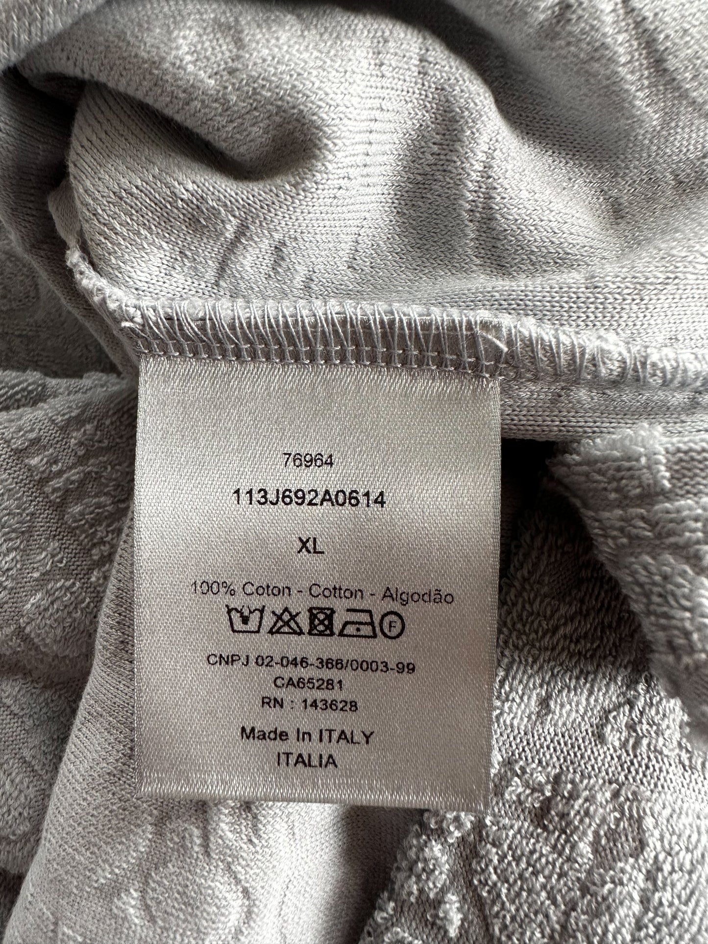 Dior Grey Oblique Towel T-Shirt