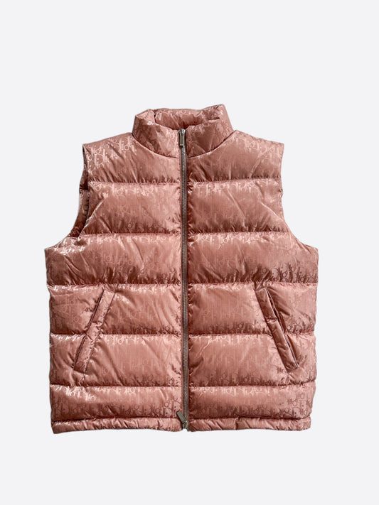 Dior Pink Oblique Puffer Vest