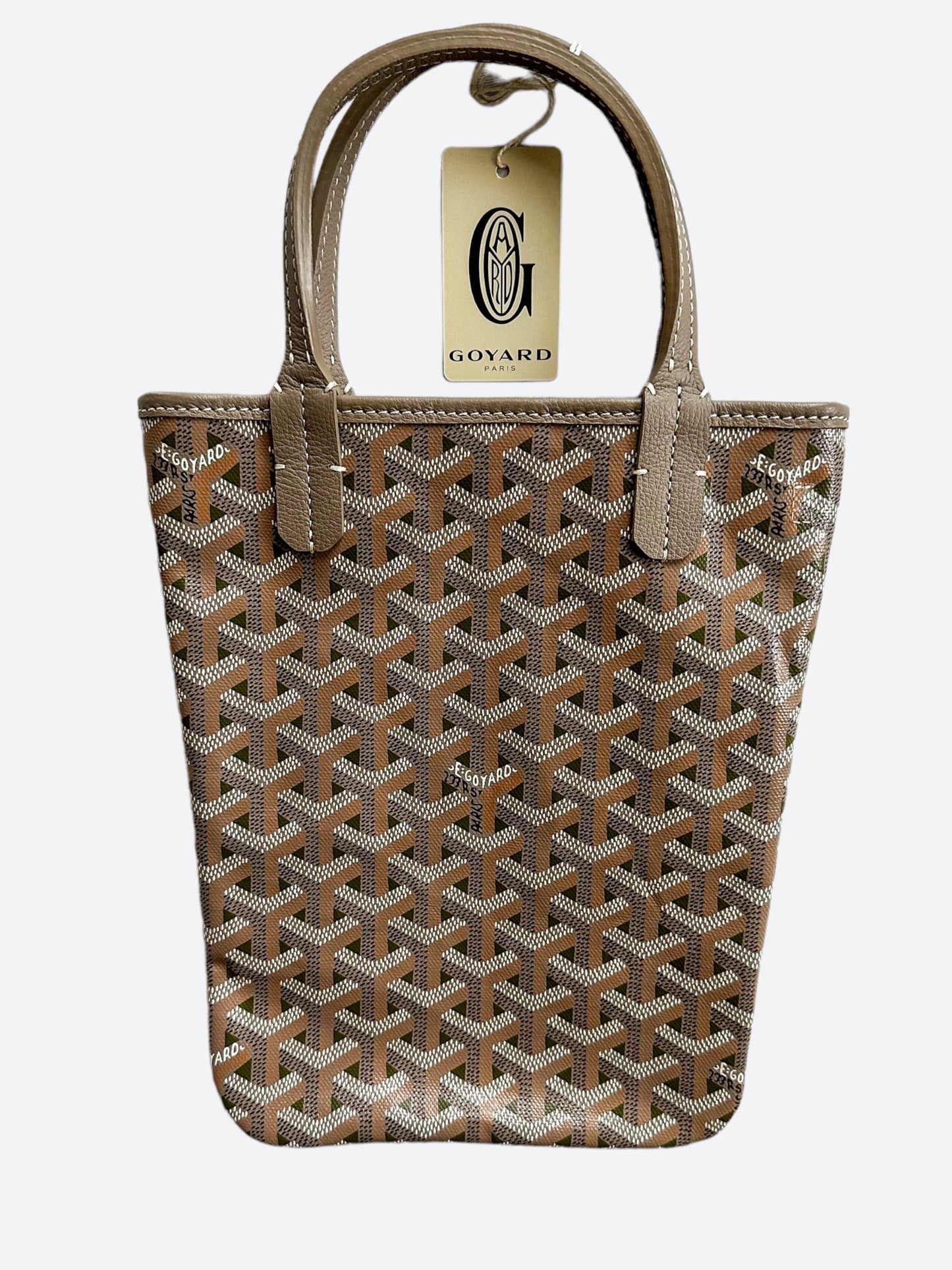 Goyard Khaki Poitiers Claire-Voie Tote Bag