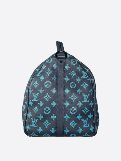 Louis Vuitton Blue Monogram Keepall 50