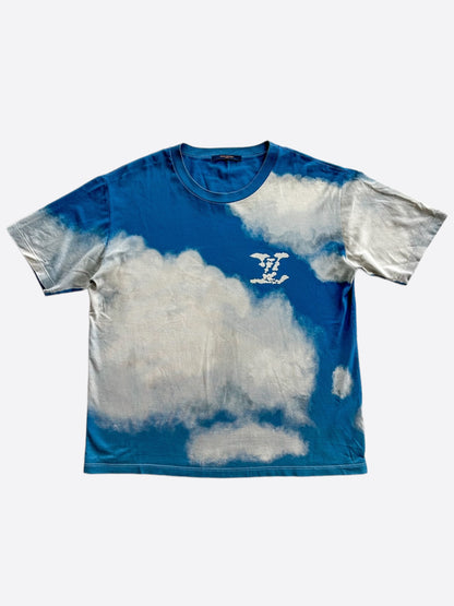 Louis Vuitton Blue & White Cloud Logo T-Shirt