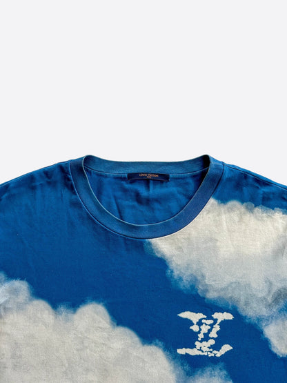 Louis Vuitton Blue & White Cloud Logo T-Shirt