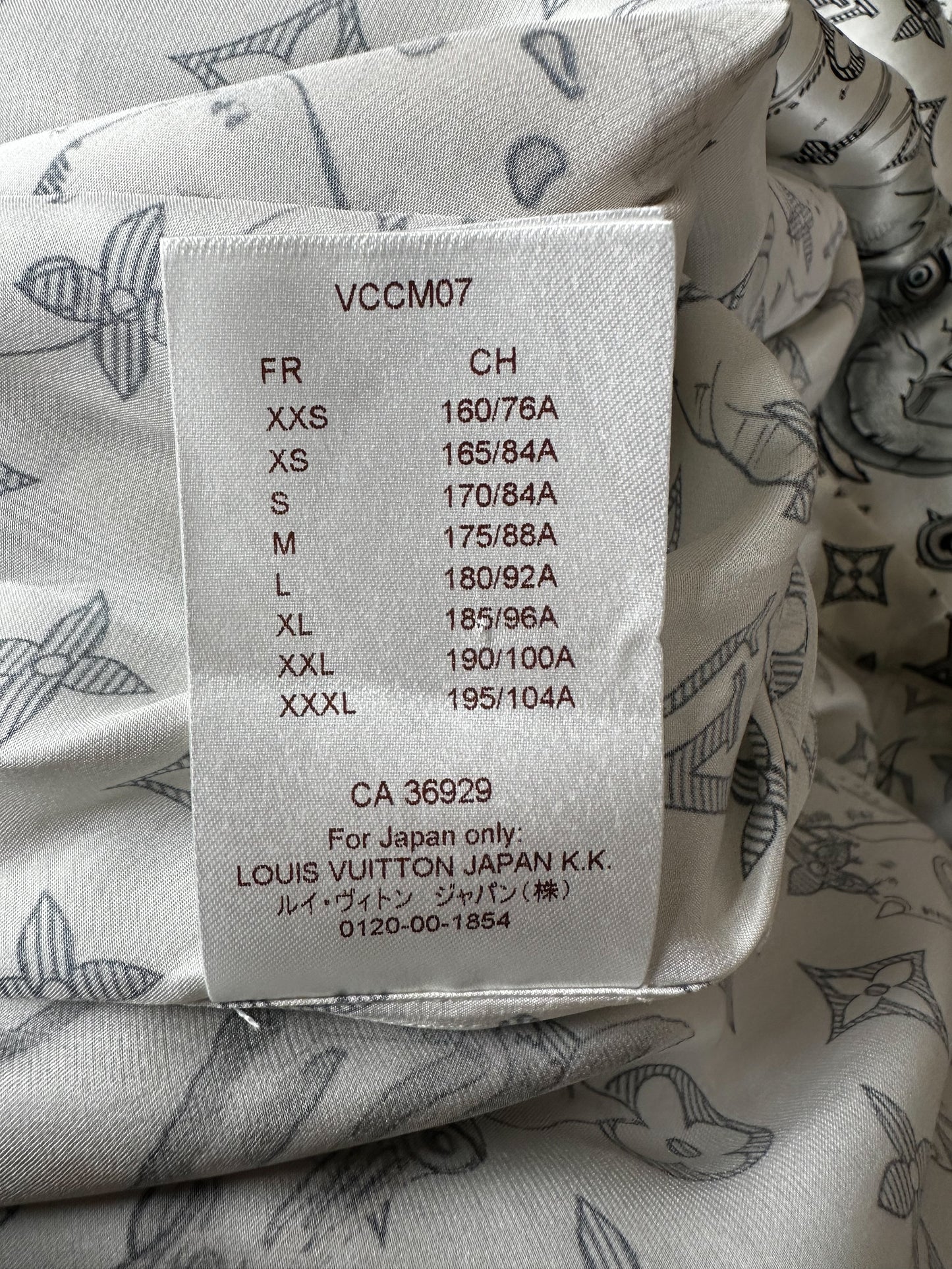 Louis Vuitton Chapman Brothers Cream Monogram Silk Button Up Shirt