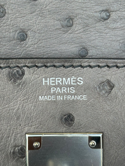 Hermes Gris Ostrich Birkin 30