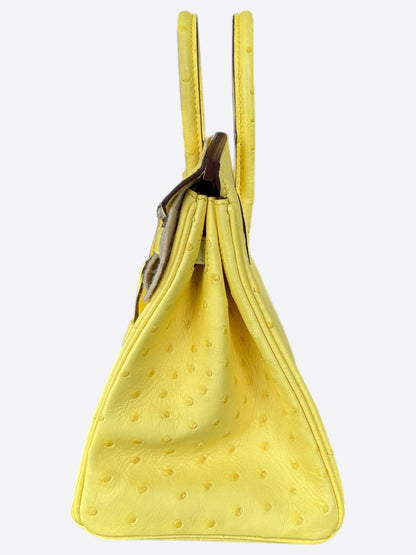 Hermes Yellow Ostrich Birkin 25