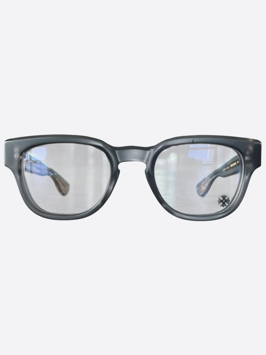 Chrome Hearts Grey Transprent & Gold Cuntvoluted Glasses