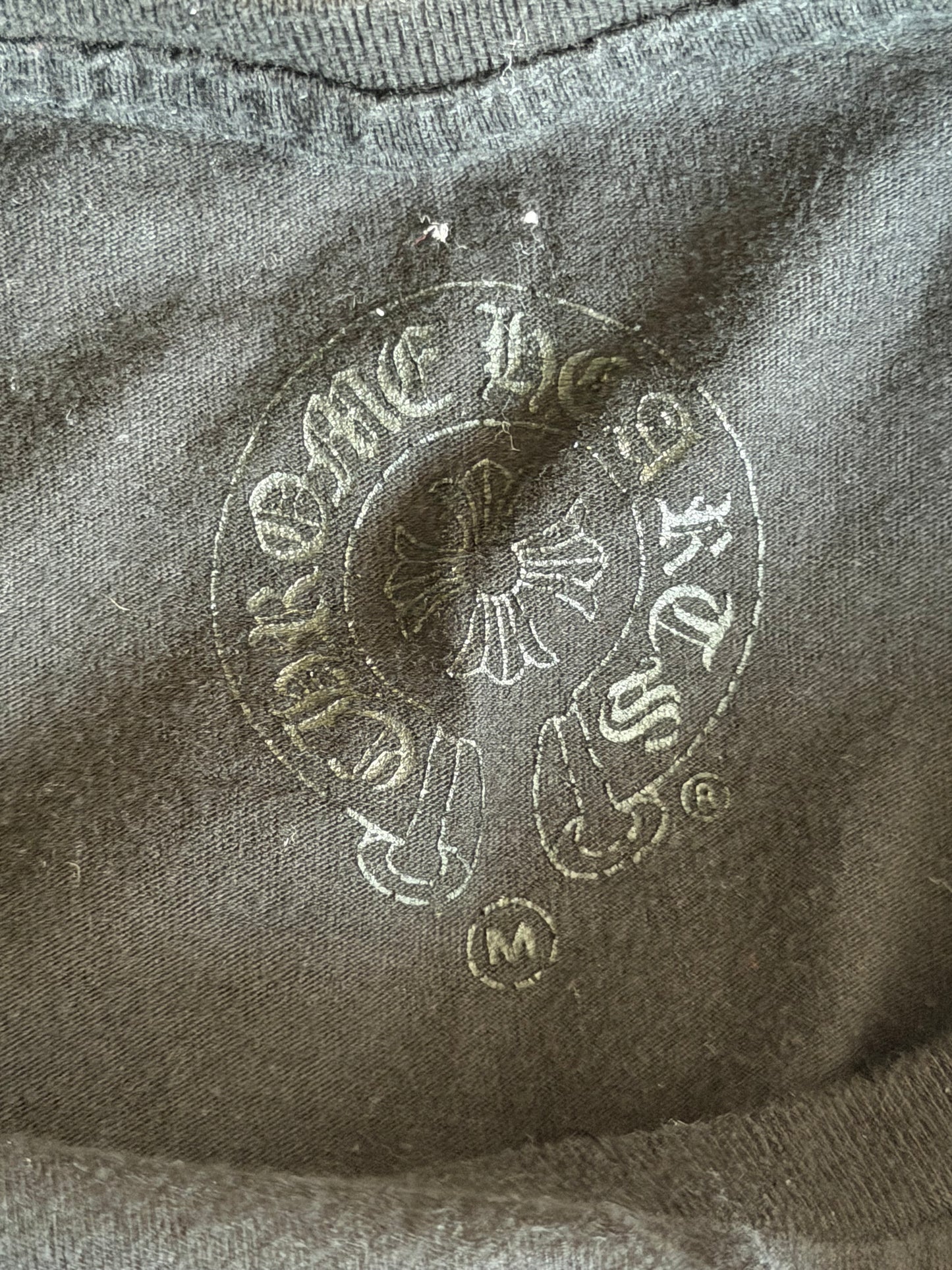 Chrome Hearts Black & Blue Script Logo Women's T-Shirt