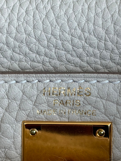 Hermes White Togo & Gold Hardware Kelly Ado Backpack